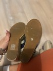 Women’s Tory Burch Wedge Sandals In Cream And Navy Size 6.5 — photo 5