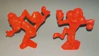 ORIGINAL 1963 LOUIS MARX CO. NUTTY MADS PLASTIC TOY FIGURES LOT OF TWO (RED)