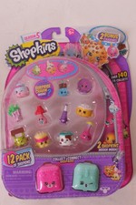 NEW  SEALED: 12-pack Shopkins Season 5, 2 Bonus - Petkins Backpack w Charm  4 