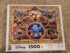 Ceaco Disney Thomas Kinkade 1500 Piece Jigsaw Puzzle Mickey  Minnie