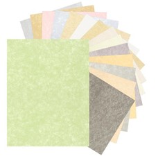 75 Sheet A4 8.5x11 Inch 15 Pastel Color Parchment Texture Paper Craft Card
