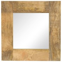 Vidaxl Spiegel Mangoholz Massiv 50 X 50 Cm Neu