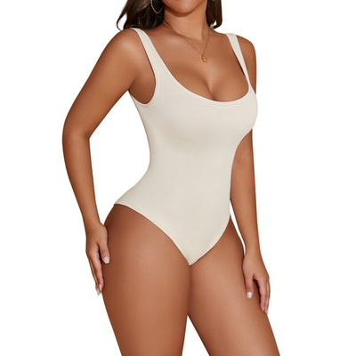 #ad #ad US STOCK Women#x27;s Sleeveless Bodysuit Square Neck Ribbed Slimming Tank Top $9.99