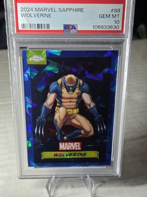 2024 Topps Chrome Marvel Sapphire Wolverine Refractor #88 PSA 10 Gem Mint RARE