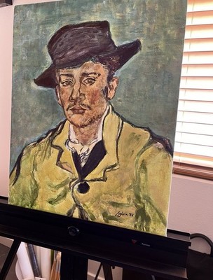 Stunning Van Gogh 1984 reproduction of his 1888 painting of  Armand Roulin .