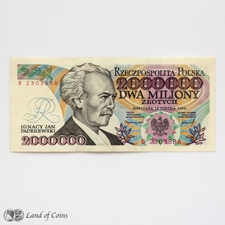 POLAND: 1 x 2 000 000 Polish Zloty Banknote.