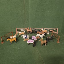 15+Lot MMTL Horse Moose Mountain Toys Quarter Mare Foal Mustang 90 Fence Saddle