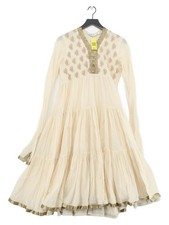 BIBA A-Line Midi Dress in Cream