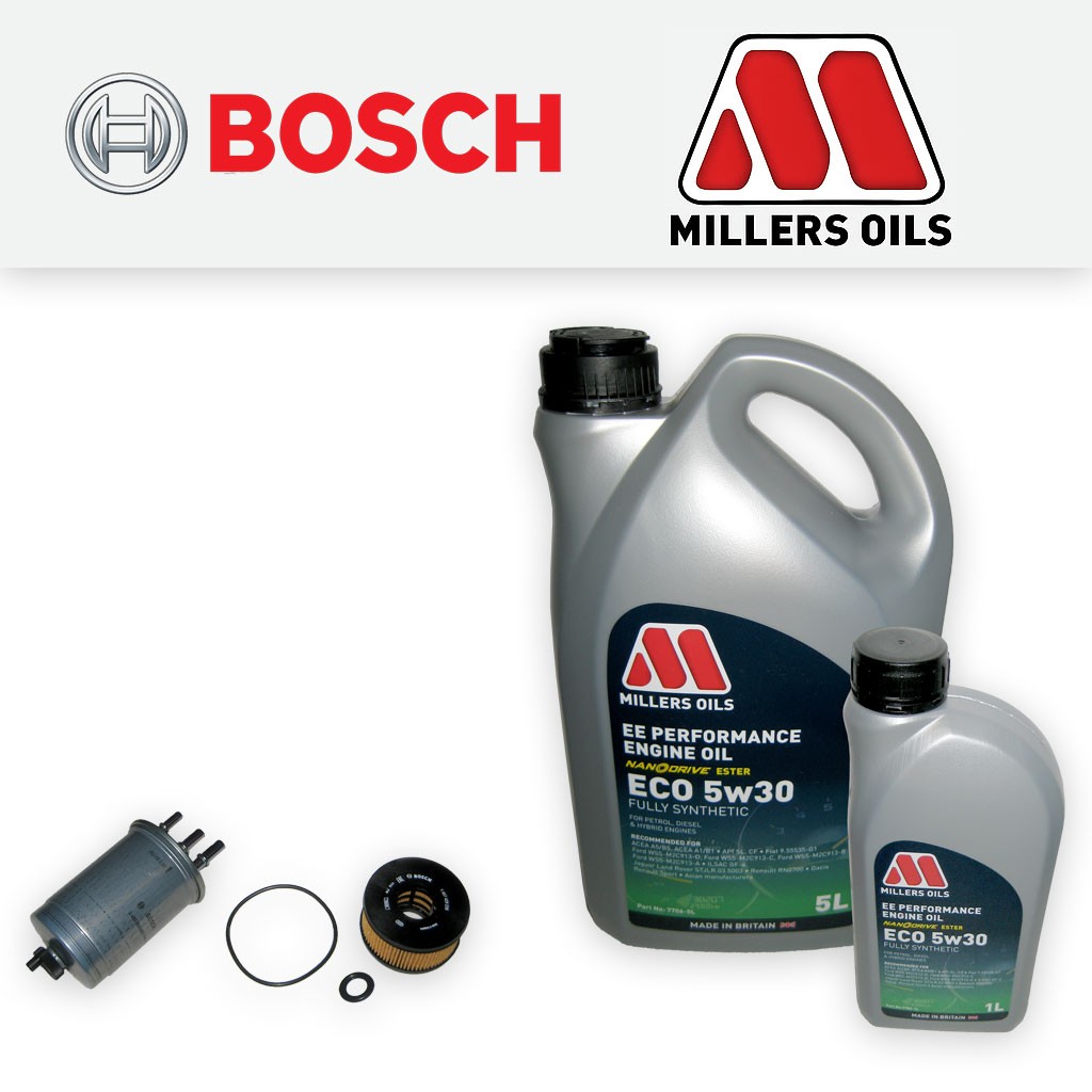 SERVICE KIT for FORD MONDEO MK3 2.2 TDCI OIL FUEL FILTER +6L ECO OIL (2004-2007)