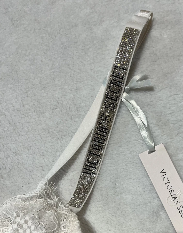 Victoria’s Secret Bustier Corsé Mujer Pequeño Encaje Estrás Lencería Nupcial Foto 3 de 4