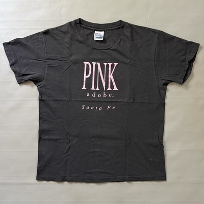 Vintage Early 90s Santa Fe Pink Adobe Black T-Shirt Adult Size Large Heavyweight