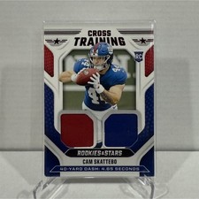 Rookies & Stars Football Cam Skattebo Rookie Memorabilia Cross Training Insert