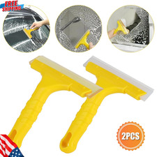 2X Window Squeegee Shower Cleaner Car Home Glass Wash Water Wiper Silicone Blade