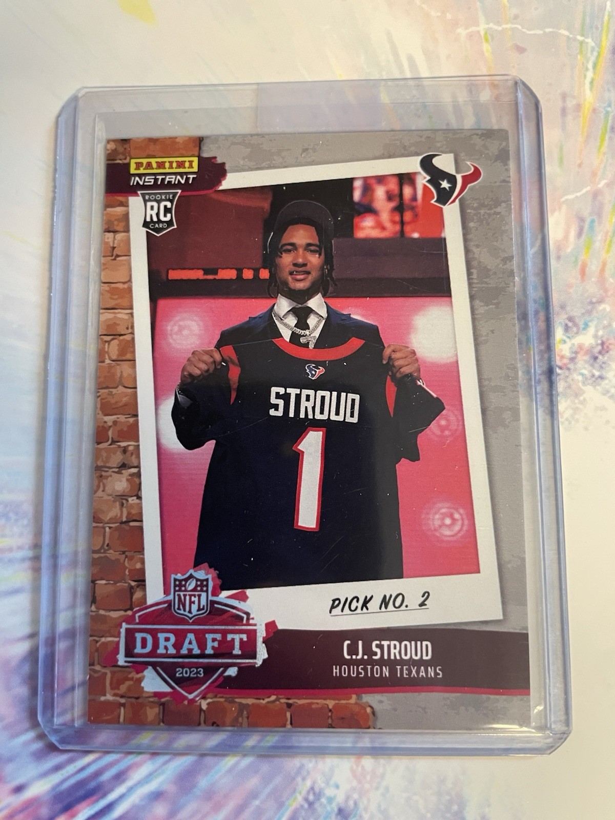 C.J. Stroud Rc 2023 Panini Instant NFL Draft Night Rookie Card No. DN2 Texans