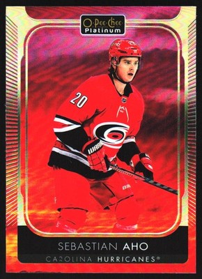 2021-22 O-Pee-Chee Platinum #12 Sebastian Aho Sunset