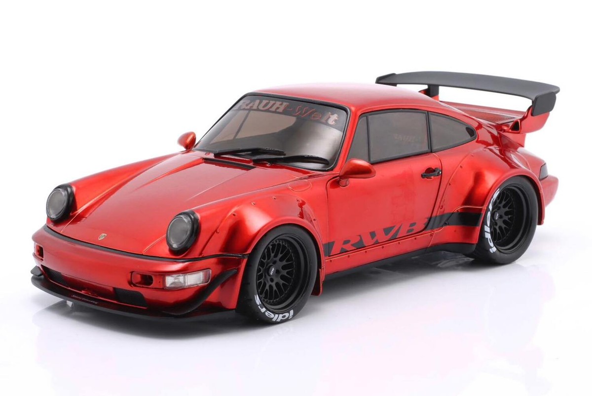ポルシェ911LimitedEditinonModel ペーパーウェイト Solido 2024 Porsche 911 964 RWB Red Chrome Metallic Exclusive 1:18
