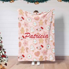 Personalized Christmas Blanket With Name - Cozy Holiday Throw For Daughter Gift