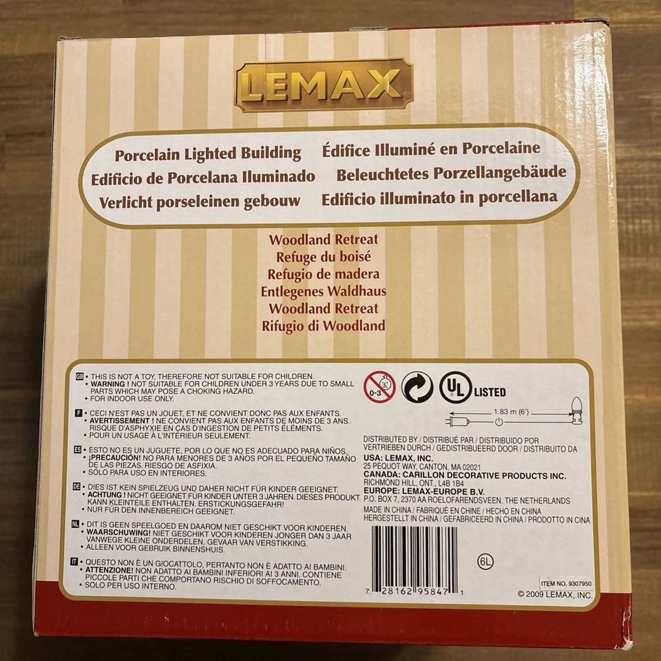 Lemax Christmas Village Lighted Woodland Retreat W Light & Box 2009 New Open Box - Image 2 of 4