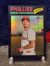 2026 Topps Heritage Chrome Black Orion Kerkering #/77 (300) Phillies