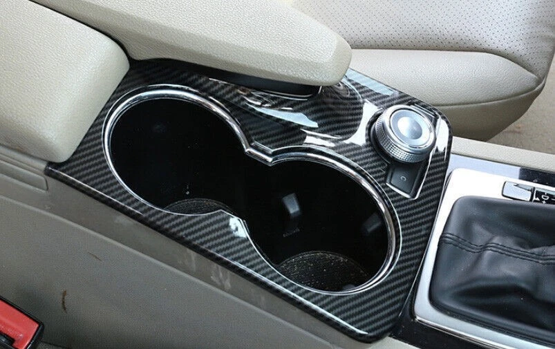 Cubierta de consola ABS para Mercedes-Benz GLK 08-15 Shift Water Cup fibra de carbono Foto 4 de 4