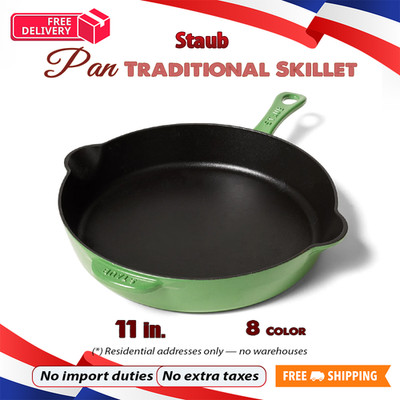 Staub Traditional Skillet 11 Inch Enameled Cast Iron Fry Pan Cookware