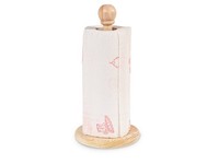 Vertikaler Rollenhalter Aus Hellem Holz Weiß 14X29X14 Cm H&h