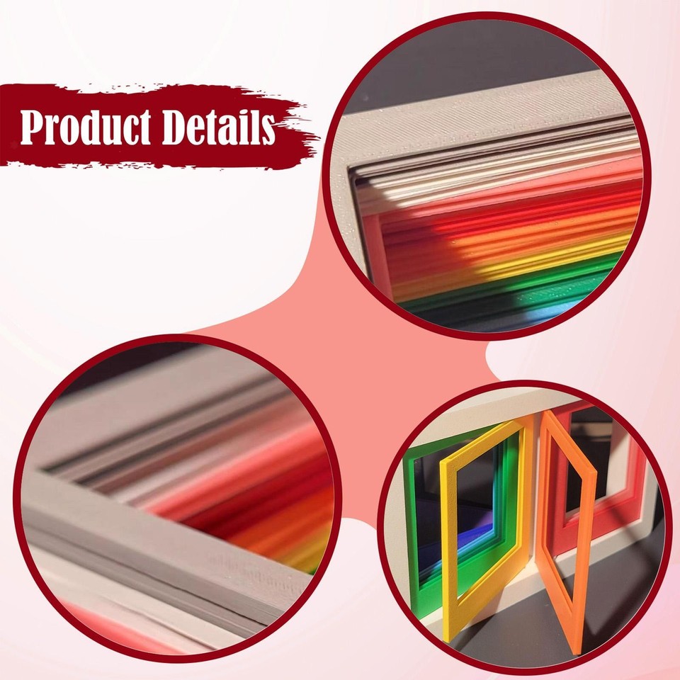 Rotating Desktop Photo Frame Picture Frame Card Holder Display Rack for ...