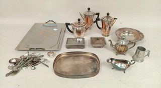 EPNS Silver Plated Bundle 5.8kg Mixed Metal Tea Pot Coffee Pots Dishes Cutlery