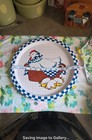Vintage 13" Hen On A Nest Metal Serving Tray EUC — photo 2