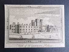Antique 1770 print - St James's Palace - London - Georgian Engraving