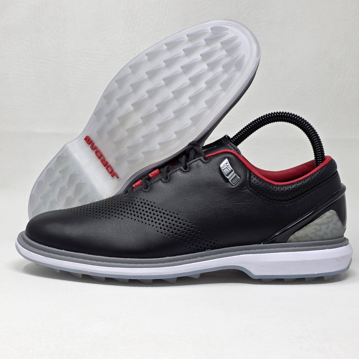 Nike Jordan ADG 4 Mens Size 7 Golf Shoes Black Grey Red Spikeless