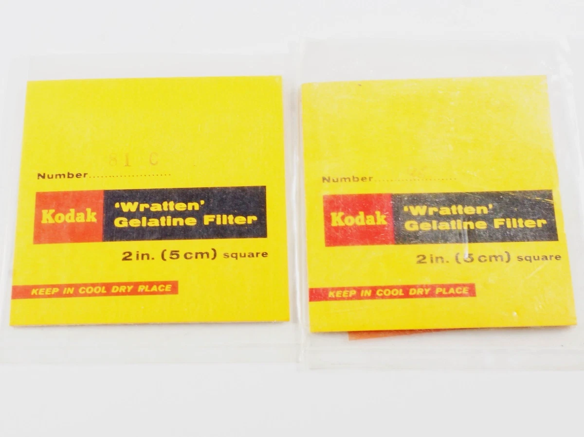Filtre Gélatine Wratten 81 75x75mm Pour Photographie - Occasion Garantie