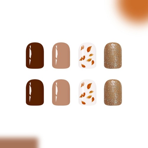 Seasonal Glow Press On Fake Nail Detachable Reusable Design Quick Application - Picture 5 of 8