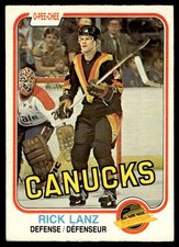 1981-82 O-Pee-Chee Rick Lanz Rookie Vancouver Canucks #338