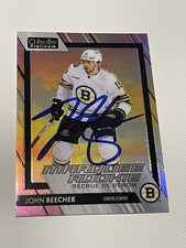John Beecher Signed Card OPC O-PEE-CHEE Sunset JSA COA IP Auto Boston Bruins a