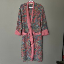 Vintage Victorias Secret Gold Label Paisley Robe Multi Medium Long Wrap