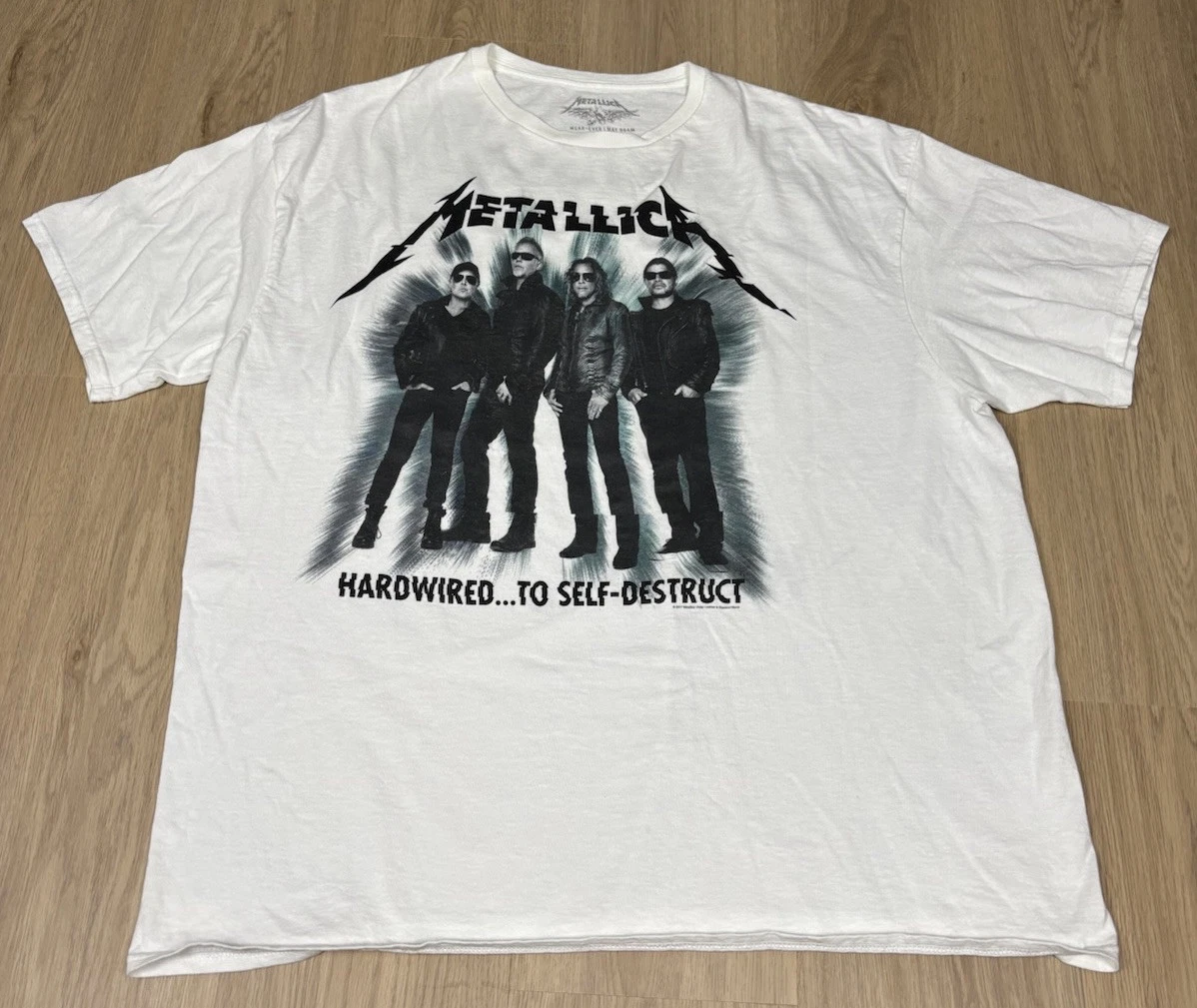 2017 Metallica Wear-Ever I May Roam Band Tour Tee T-Shirt size 2X Hardwired..HTF