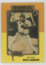 1980-84 SSPC Baseball Immortals 1st Printing MLB Logo Buck Leonard #132 HOF 7v7