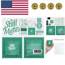 Wipes - Flushable Wipes, Individually Wrapped, Travel Friendly, Unscented wit...