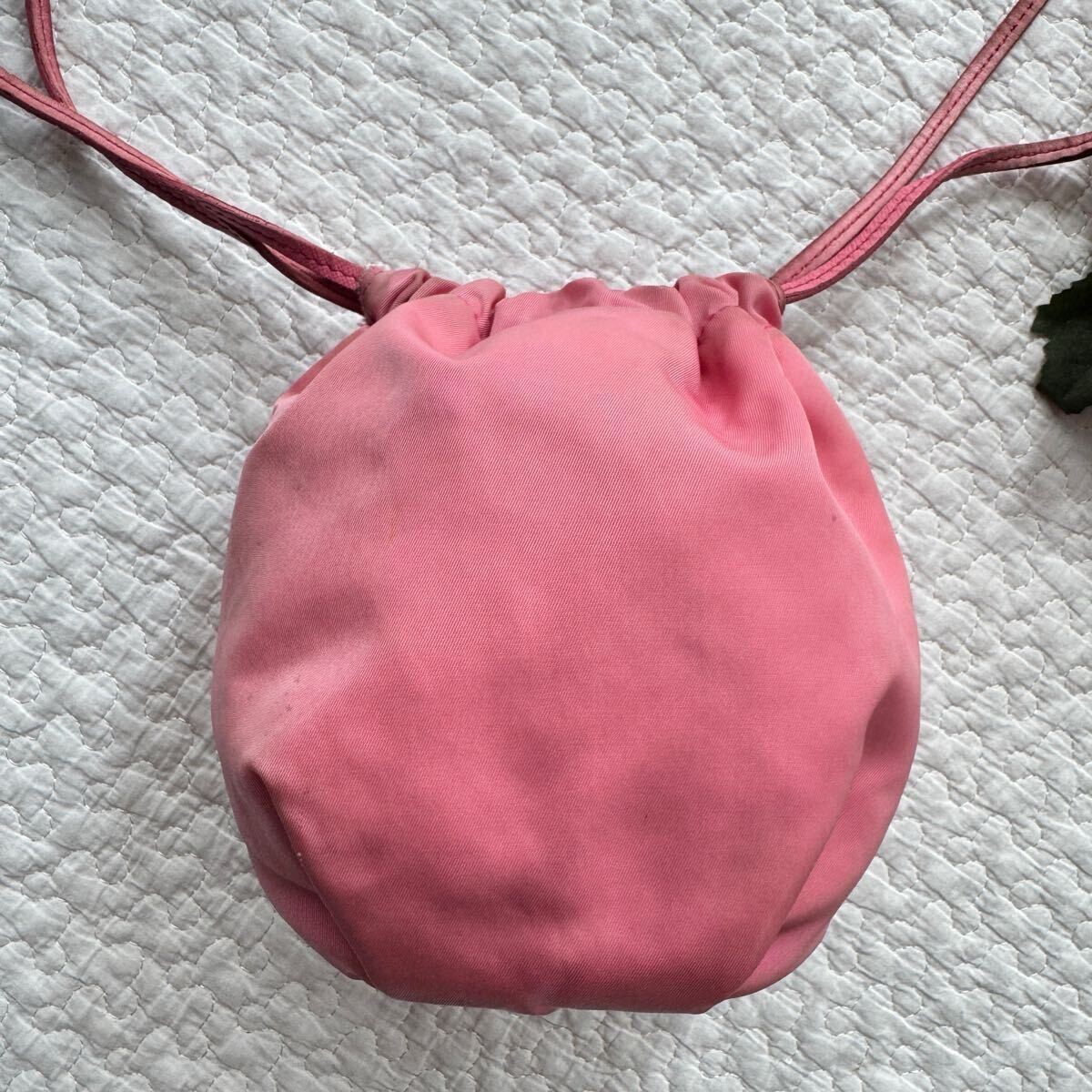 Prada Mini Drawstring Pouch Nylon Logo Accessorie… - image 3