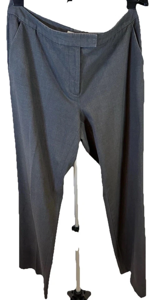 Pantalones de vestir Calvin Klein gris oscuro negocios carrera talla 10 calce moderno Foto 2 de 4