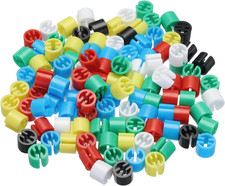 Clothes Hanger Markers Blank Tags for 3.5Mm Rod, 150Pcs, Black/White/Red/Green/Y