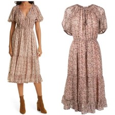 NWOT Ulla Johnson Berenise Floral Print Silk Dress