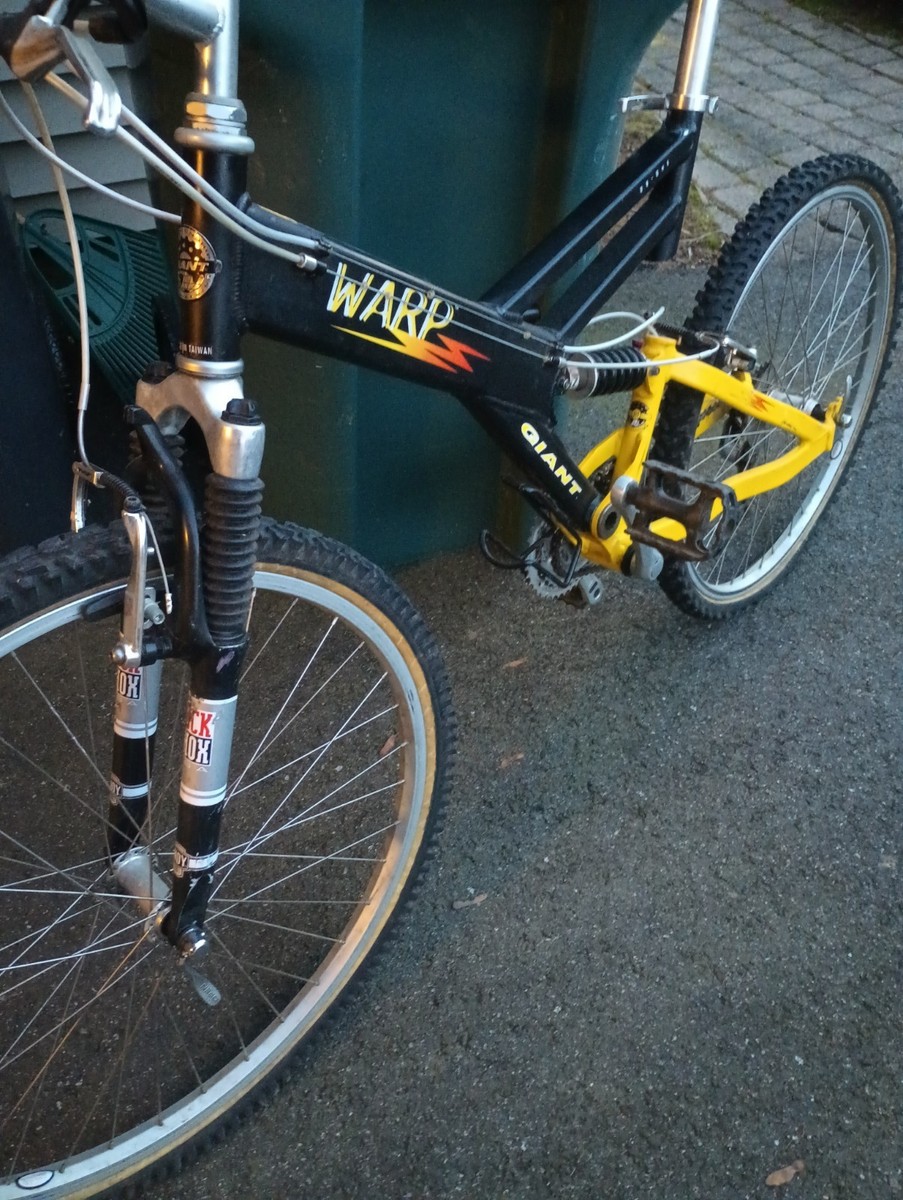希少 GIANT WARP DS-1 MILD SEVEN 90sOLD MTB GIANT WARP DS-1 FULL SUSPENSION FRAME with shock 20.5