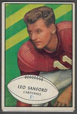 1953 Bowman #39 Leo Sanford (RC) (SP) (VG) (MK) Chicago Cardinals