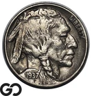 1937-D Buffalo Nickel, 3-Legged, Strong Full Horn, Choice XF Key Date Mint ERROR