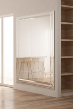 Image of Extra Large Full Length Silver All glass Wall Mirror 5FT8 x 3FT8 172cm x 111cm