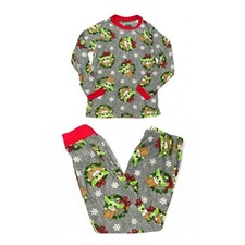 Star Wars The Mandalorian Baby Yoda Pajamas Set Kids Sz 10/12 holiday Christmas