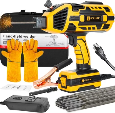 JEXUGK Portable Electric Welding Machine 20-120A Upgraded 110V Handheld ARC Welding Mac