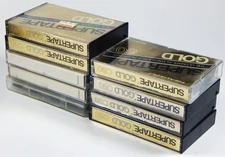 CASSETTE TAPE LOT of 9 REALISTIC SUPERTAPE GOLD 60 & XR-90 MEDIA USED RECORDABLE